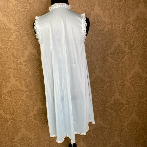 Vintage 60s 70s Glammy Cottagecore Victorian Romantic Nightgown Lingerie - Picture 5 of 10
